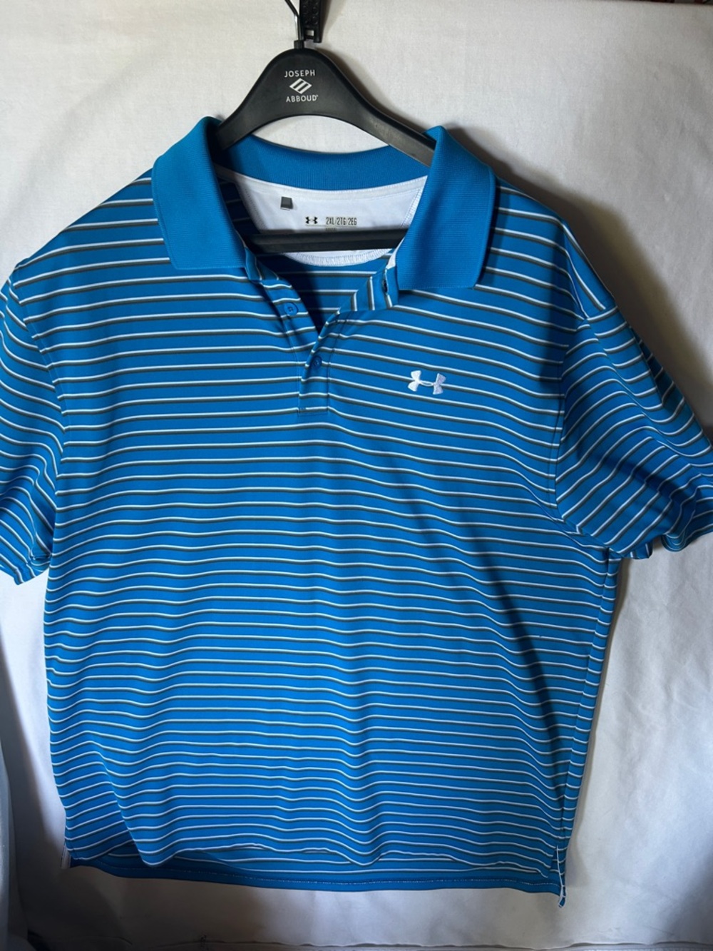 Under Armour Men’s Turquoise Blue Striped Polo